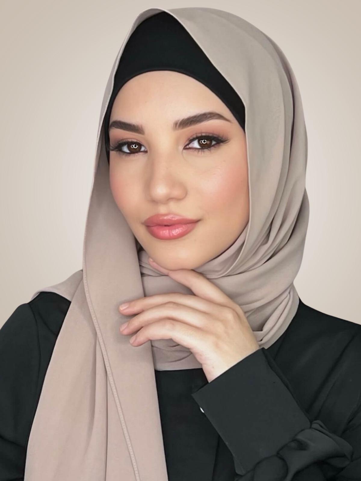 Classic Chiffon Hijab-Dusty Mink