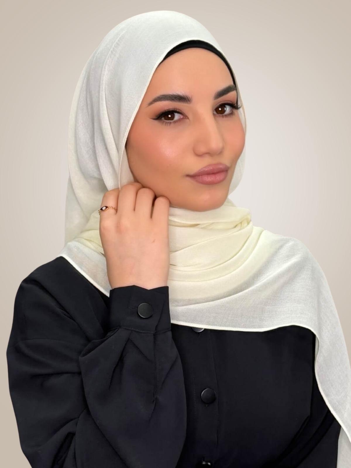 Cotton Modal Hijab-Lace
