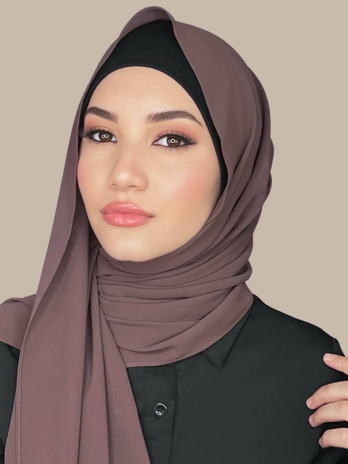 Classic Chiffon Hijab-Mocha Brown