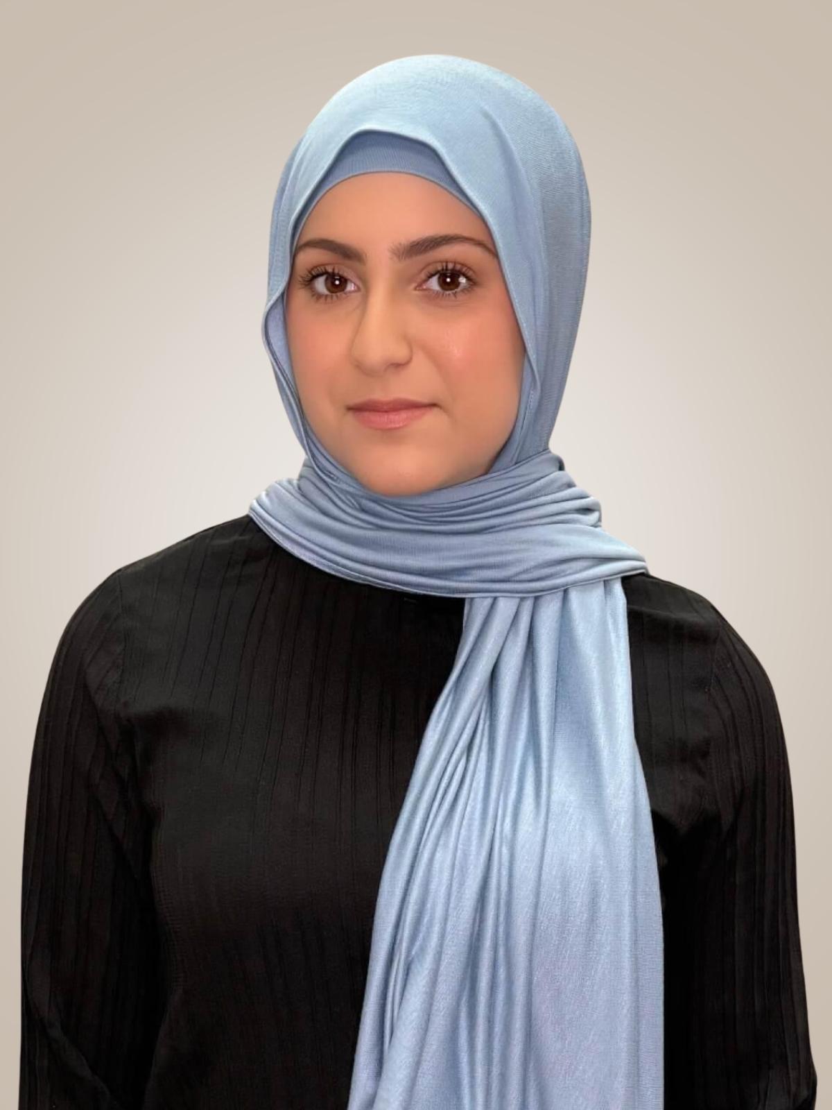 Modish Girl Premium Jersey Hijab-Dusty Blue