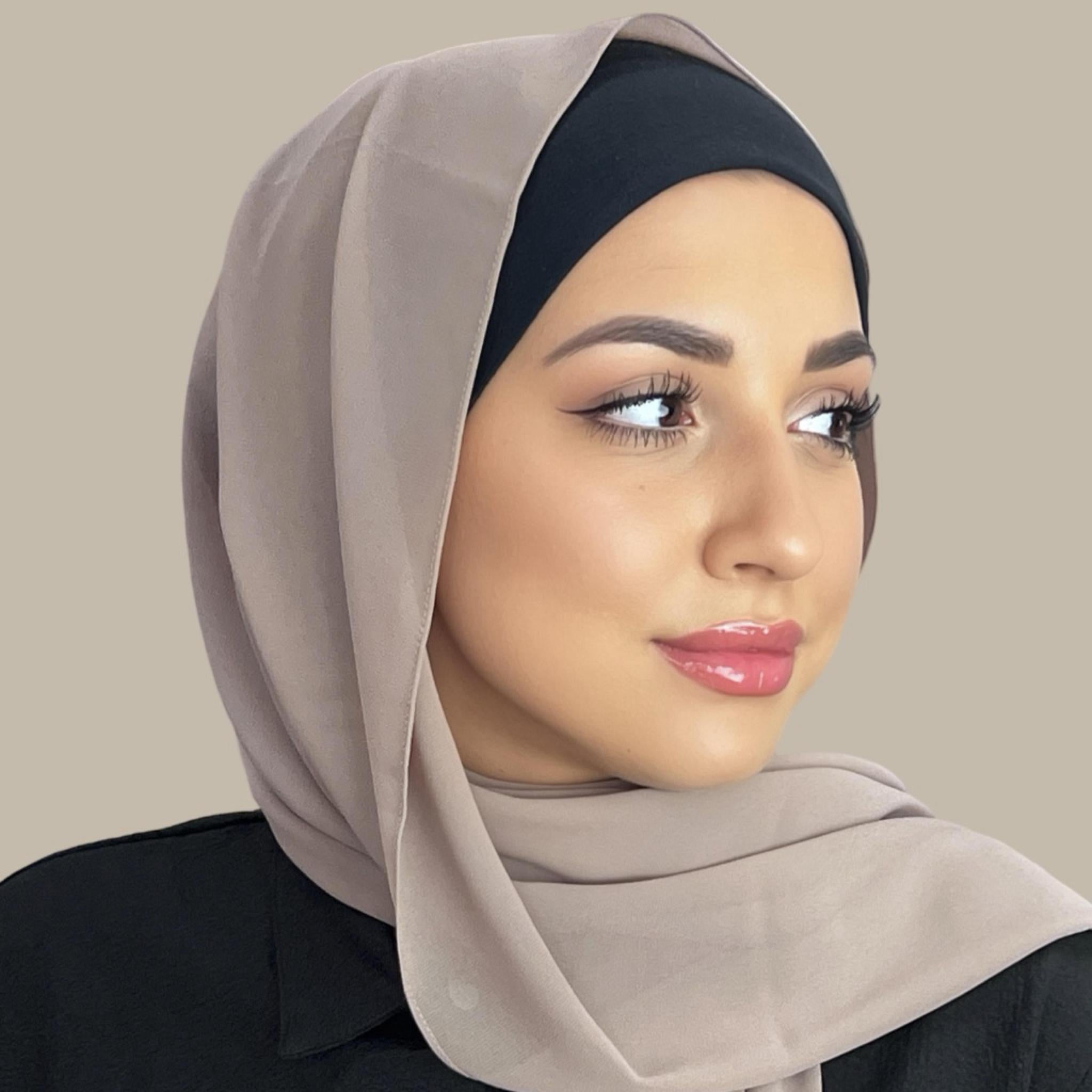 Classic Chiffon Hijab-Taupe