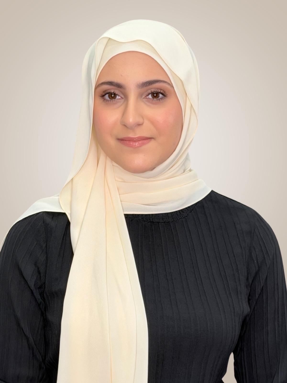 Modish Girl Matching Chiffon Hijab Set-Ivory Lace