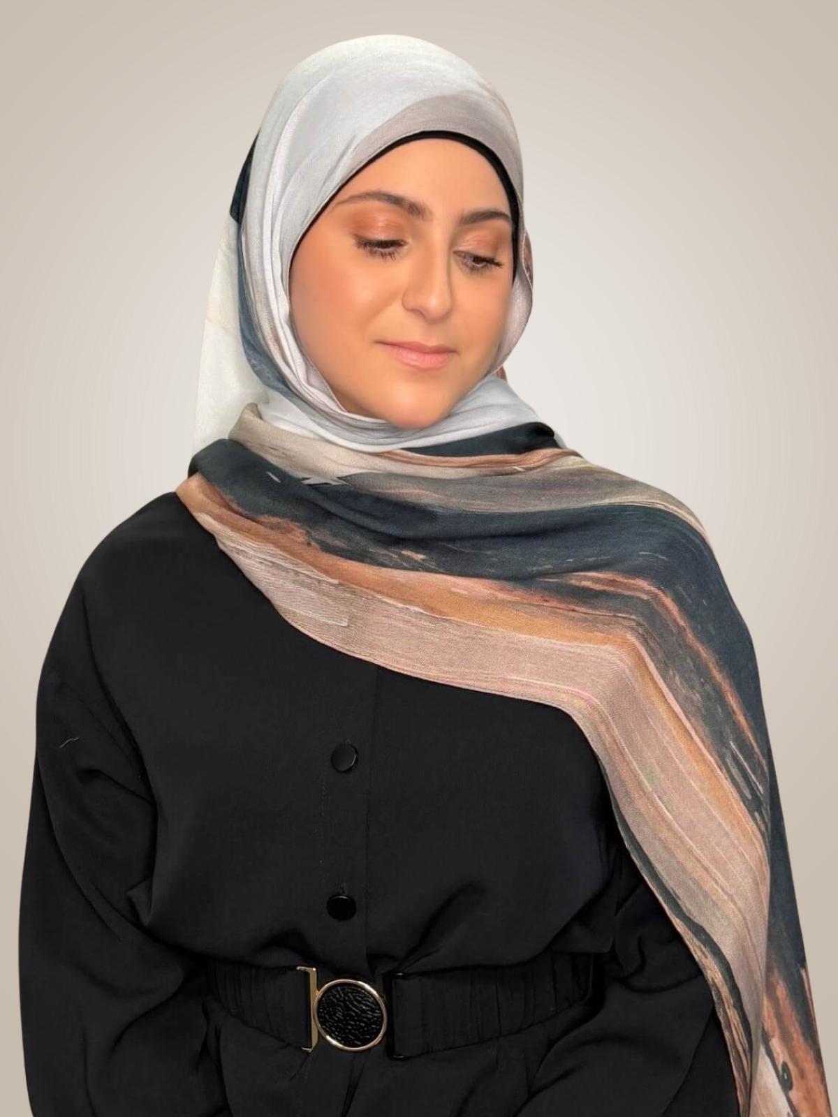 Modish Girl Print Modal Hijab-Sahara Drift
