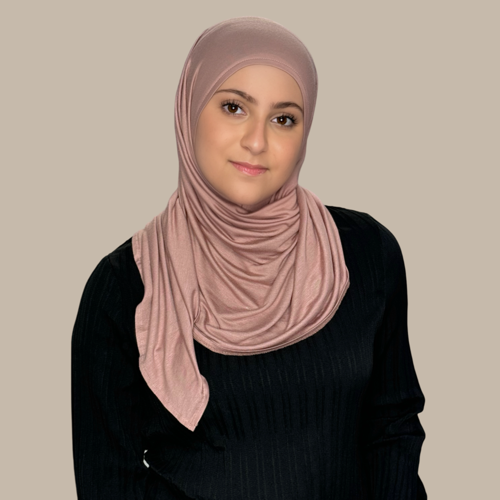 Modish Girl Pre-Sewn Jersey Hijab-Dusty Rose - Modish Hijab