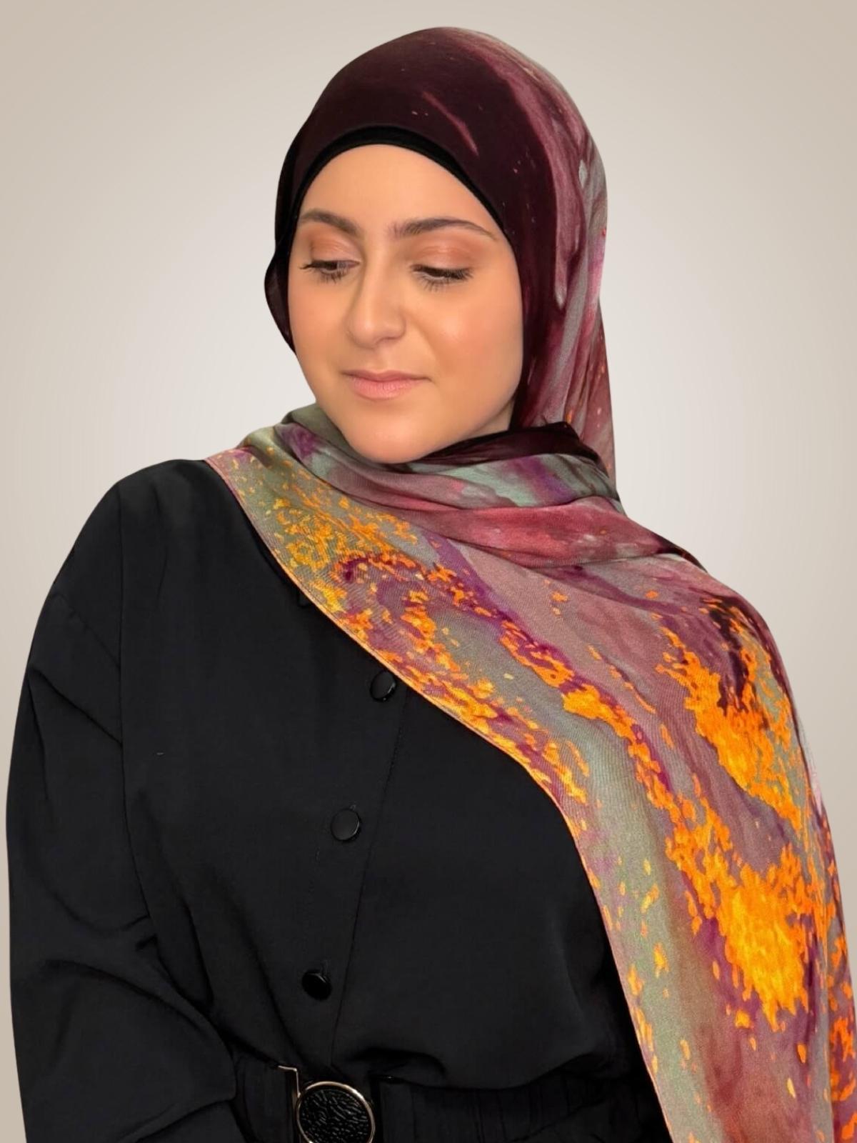 Modish Girl Print Modal Hijab-Rose Mirage