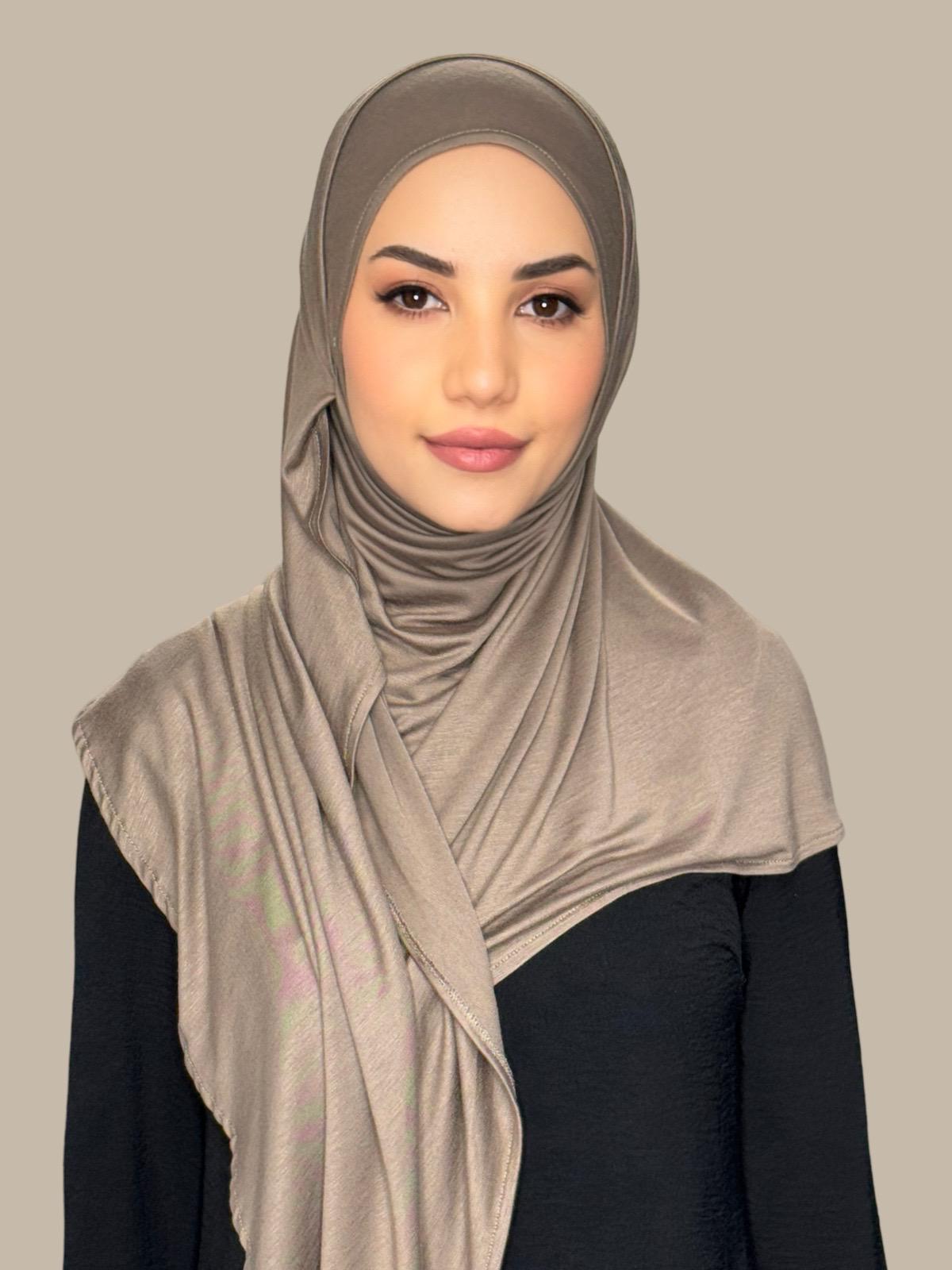 Pre-Sewn Jersey Hijab-Sandstone