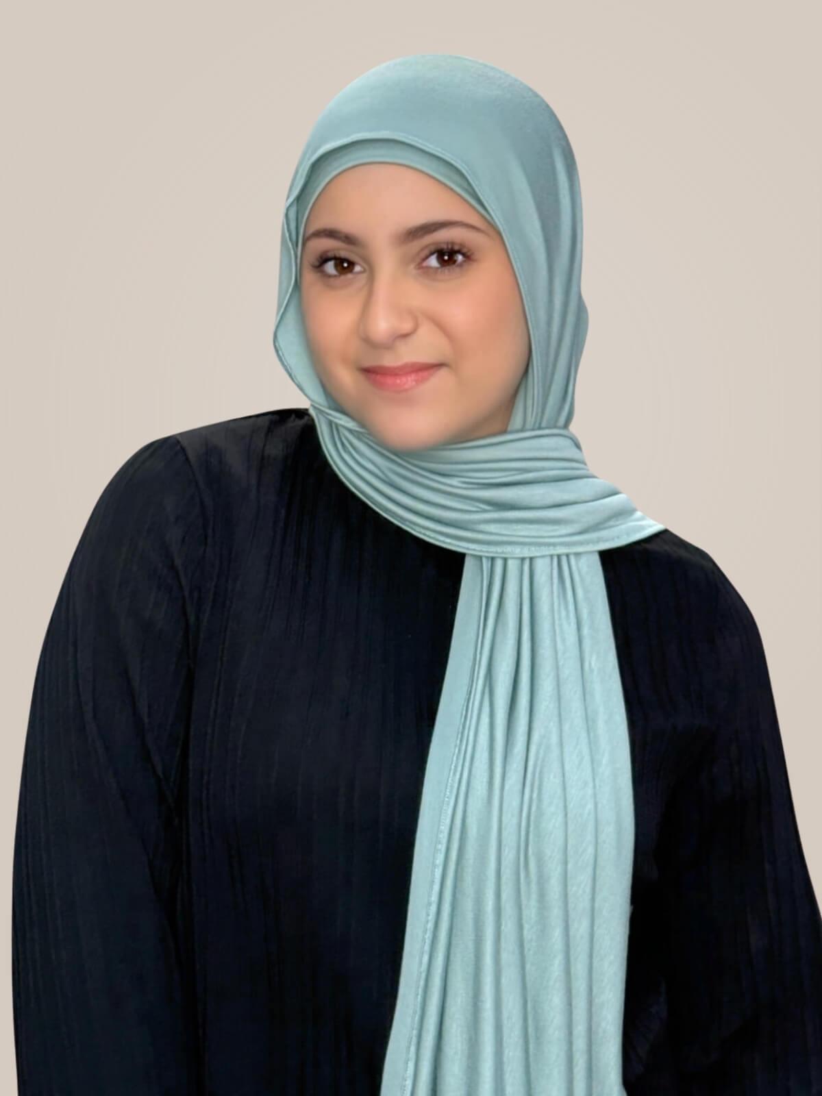 Modish Girl Premium Jersey Hijab-Pale Cyan