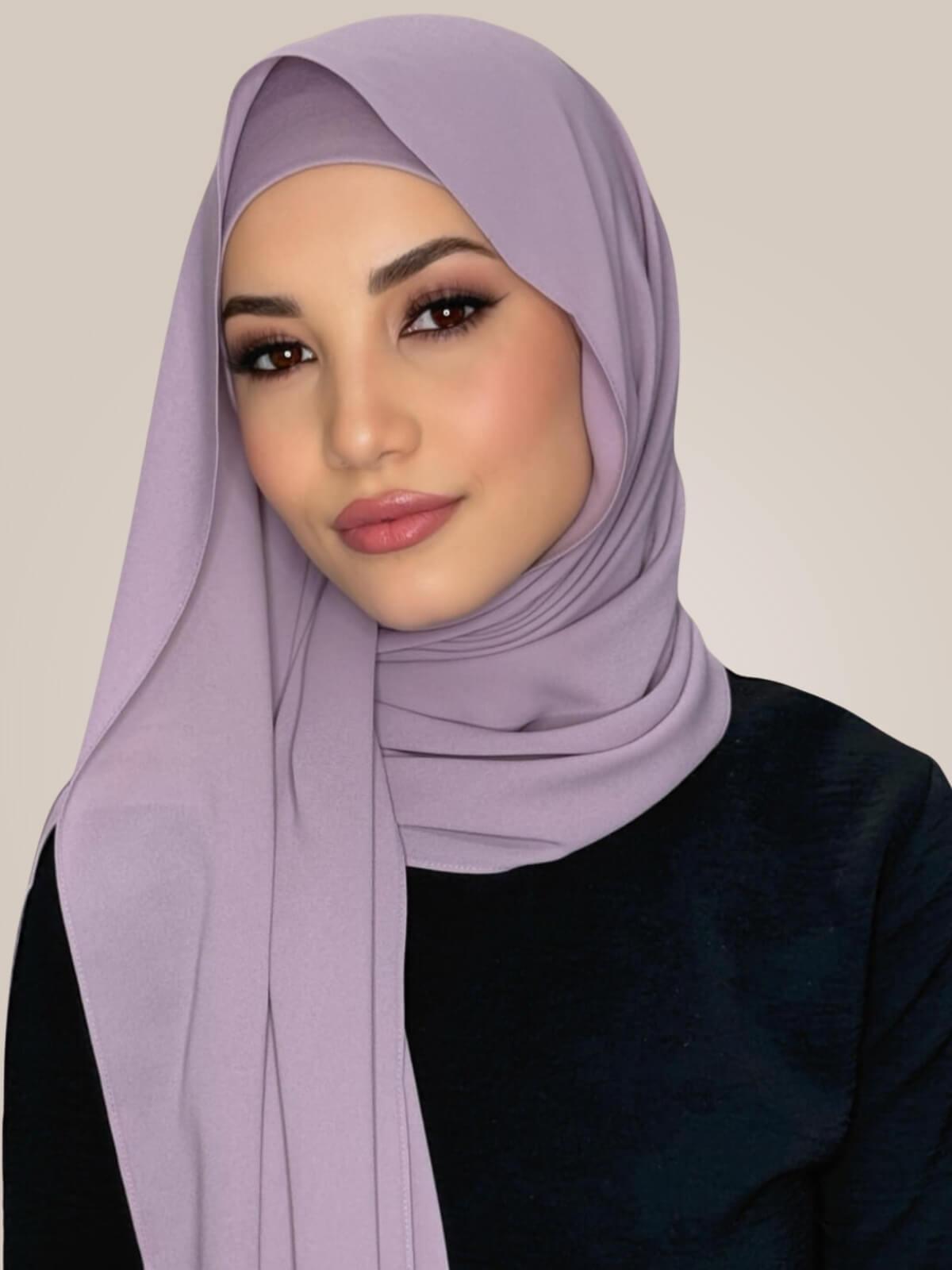 Matching Chiffon Hijab Set-Barely Mauve