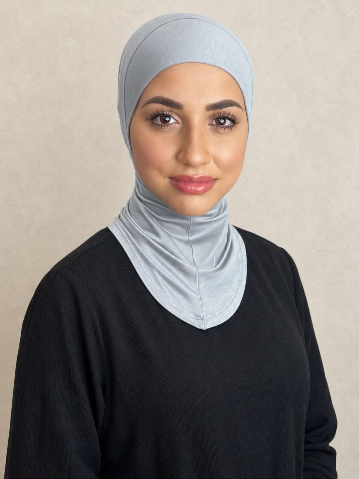 Premium Jersey Full Coverage Underscarf-Chic Grey