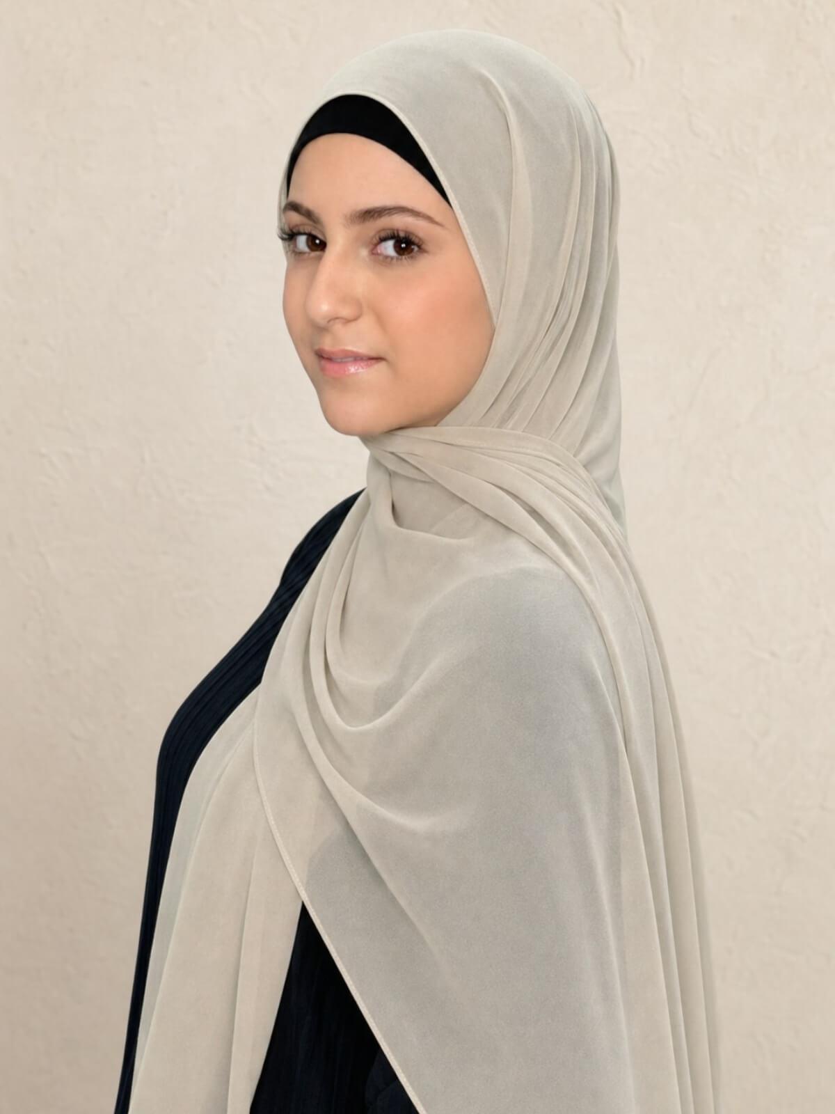 Modish Girl Luxury Chiffon Hijab-Vanilla