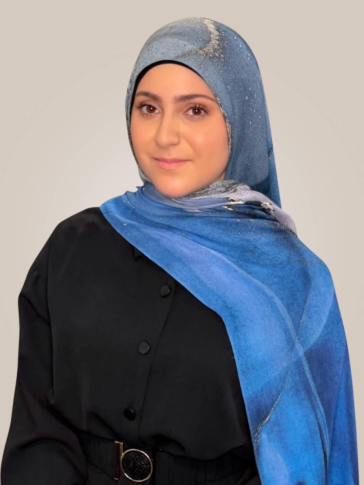 Modish Girl Print Modal Hijab-Santorini Night