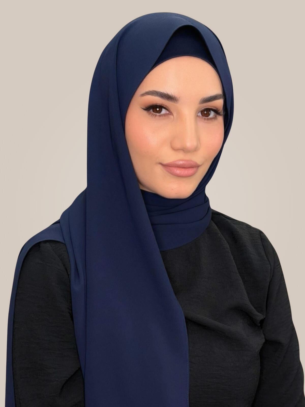 Matching Chiffon Hijab Set-Dark Slate