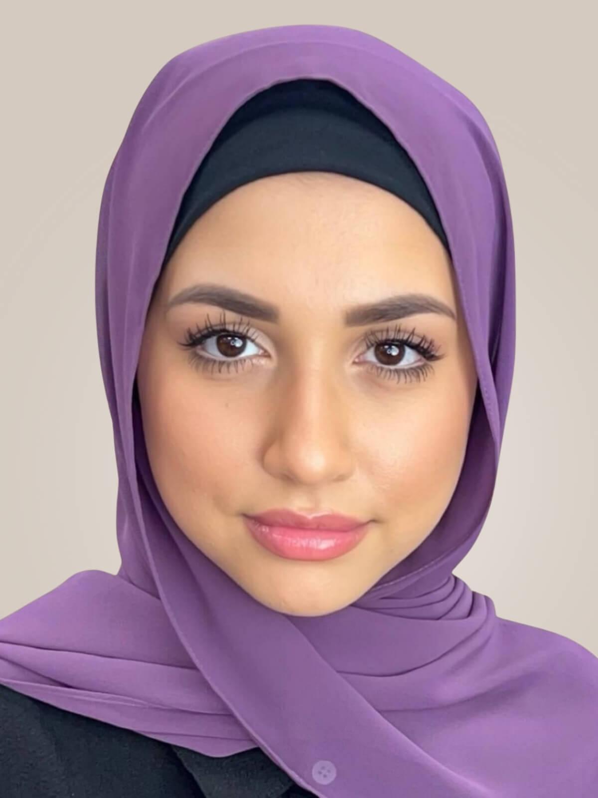 Luxury Chiffon Hijab-Mauve Taupe