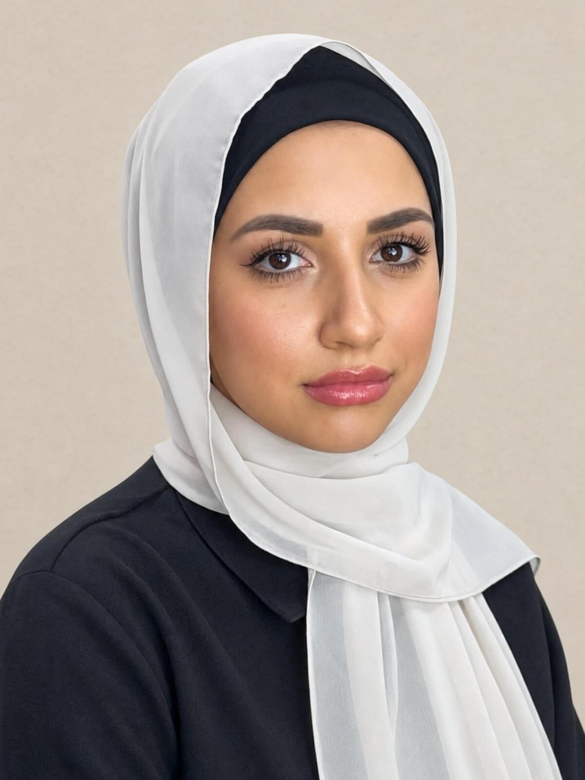 Luxury Chiffon Hijab-Ancient Ivory