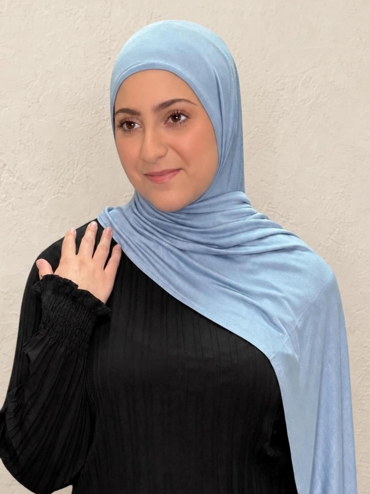 Modish Girl Pre-Sewn Hijab-Dusty Blue