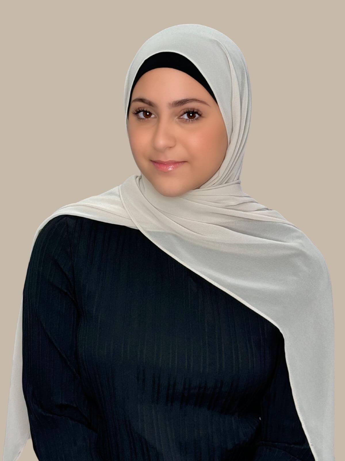 Modish Girl Luxury Chiffon Hijab-Ancient Ivory