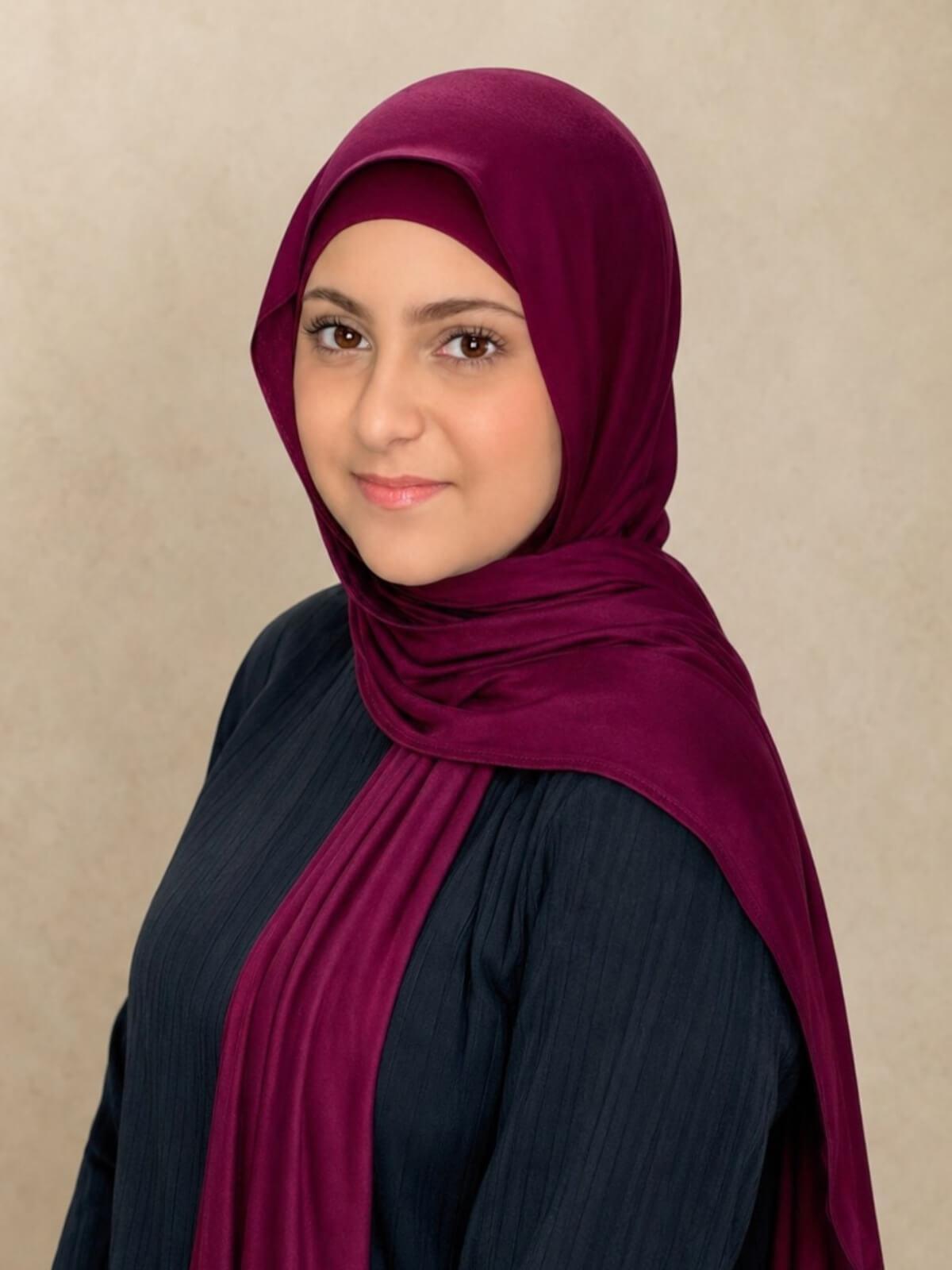 Modish Girl Premium Jersey Hijab-Burgundy