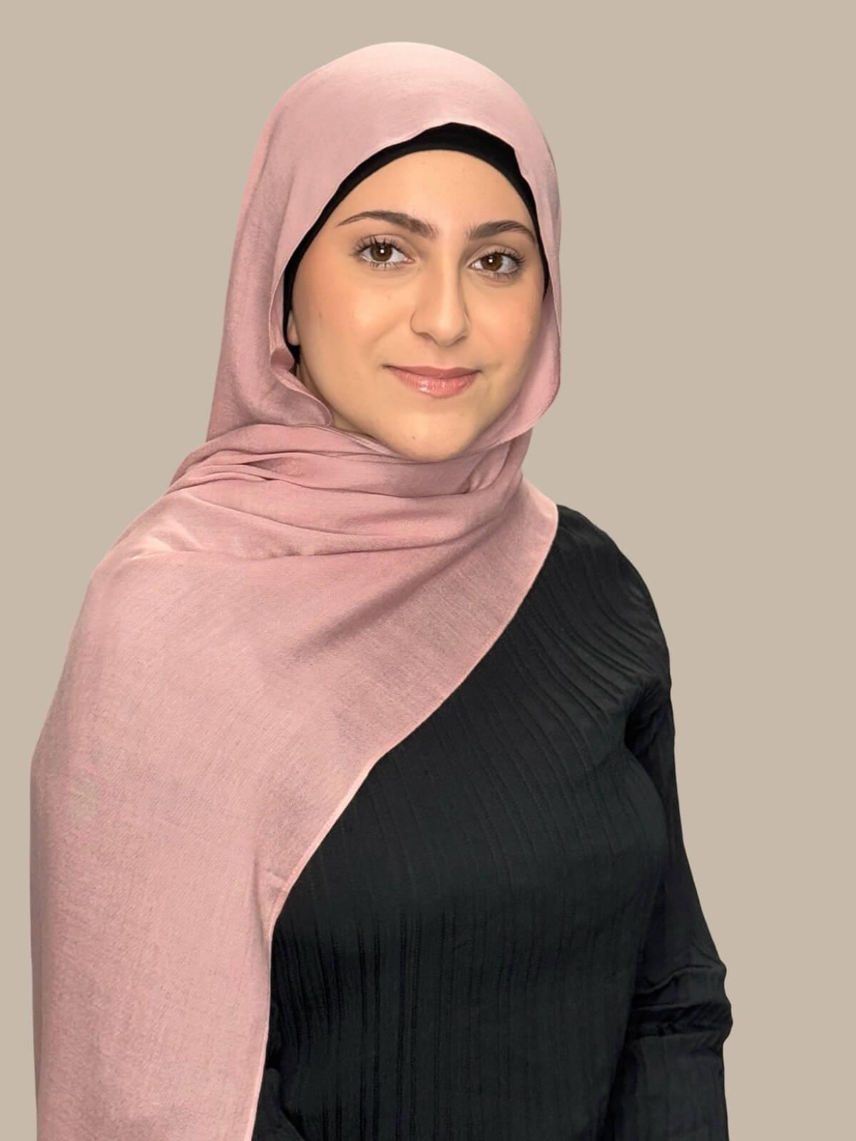 Modish Girl Cotton Modal Hijab-Misty Rose