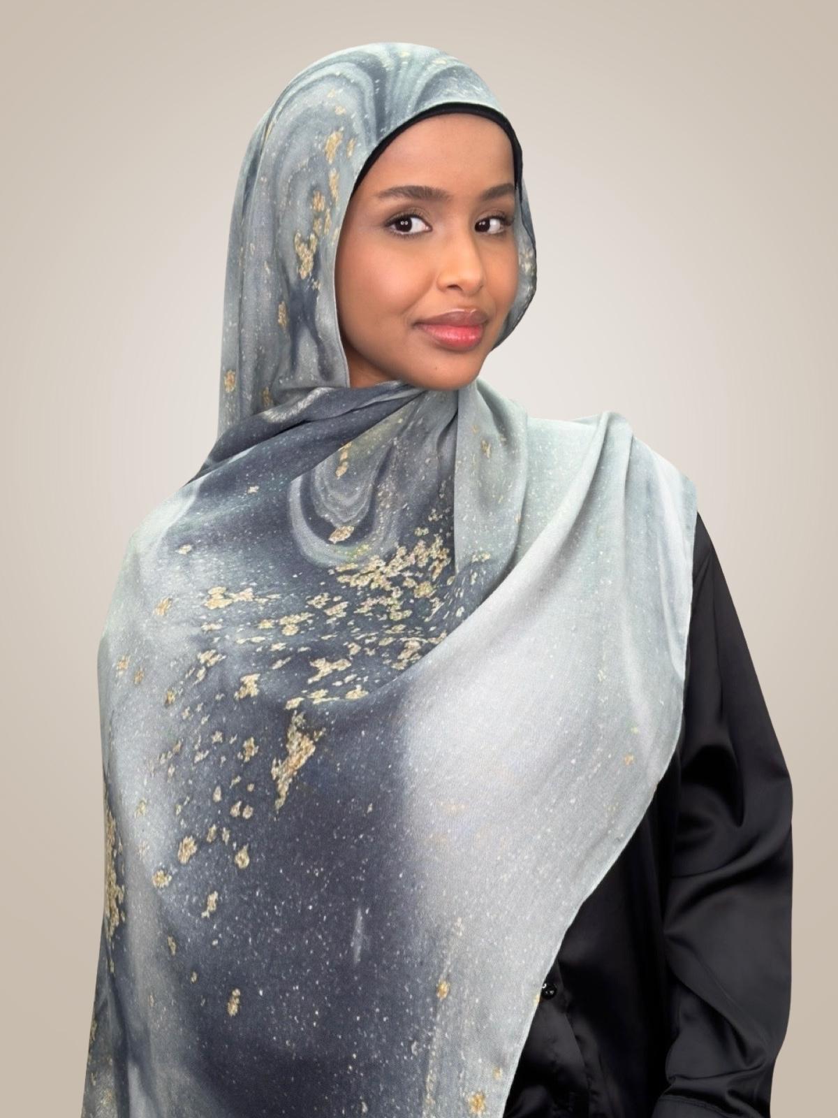Print Modal Hijab-London Fog