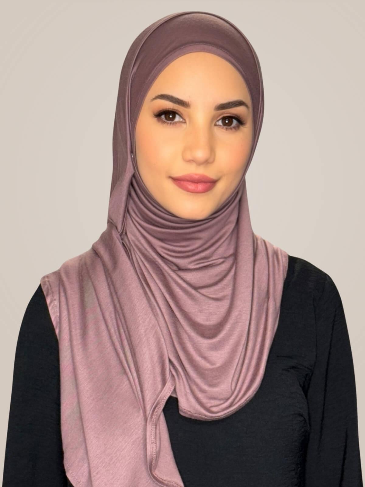 Pre-Sewn Jersey Hijab-Rose Taupe