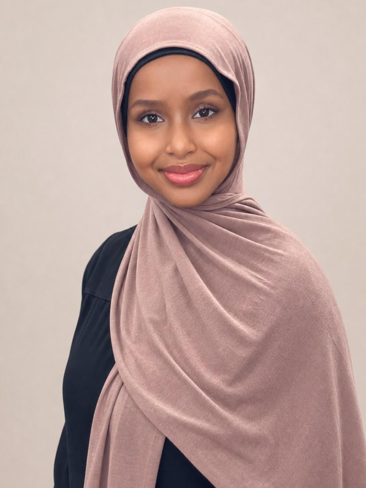 Classic Jersey hijab-Brunette