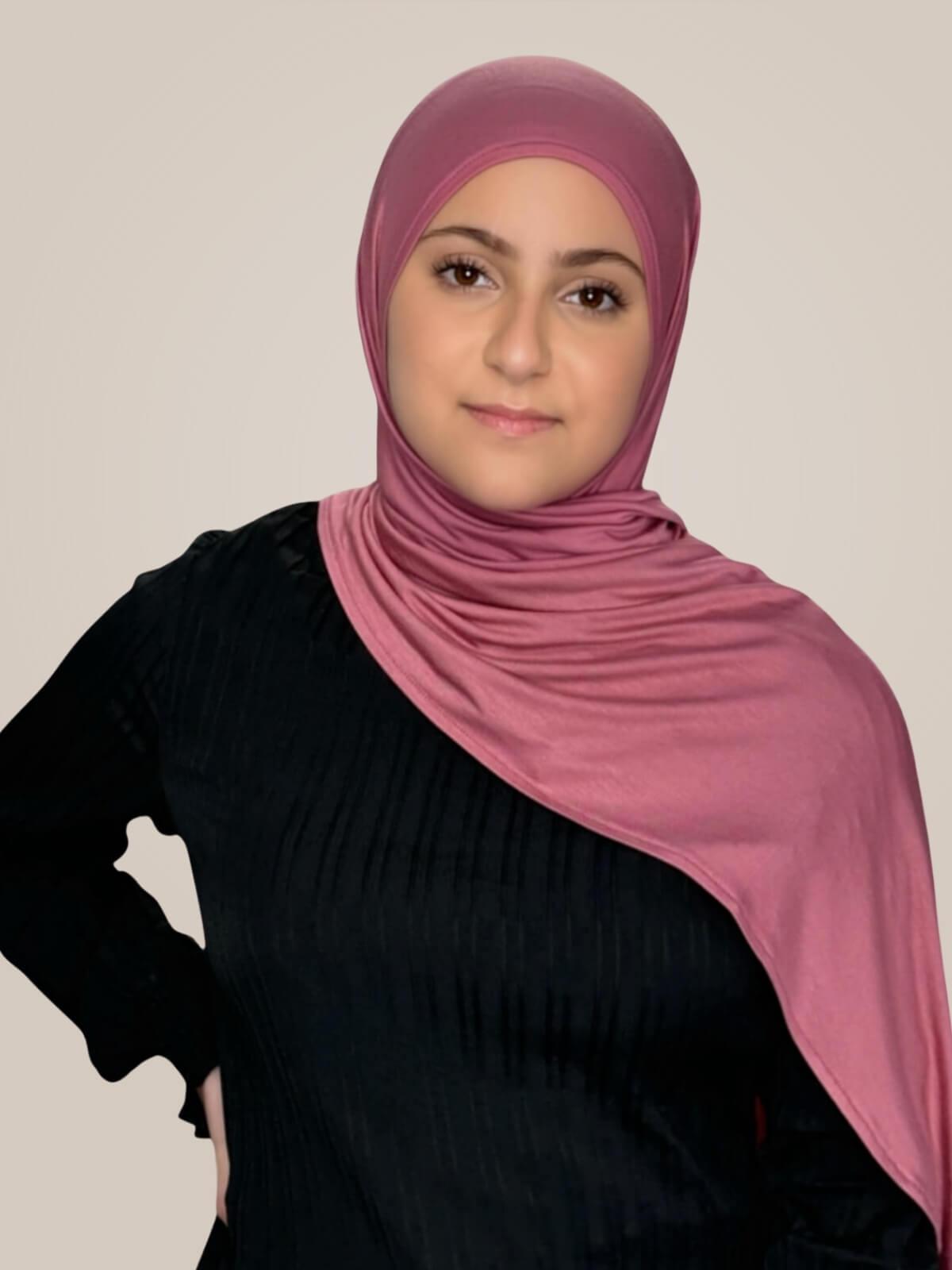 Modish Girl Pre-Sewn Jersey Hijab-Pale Rose