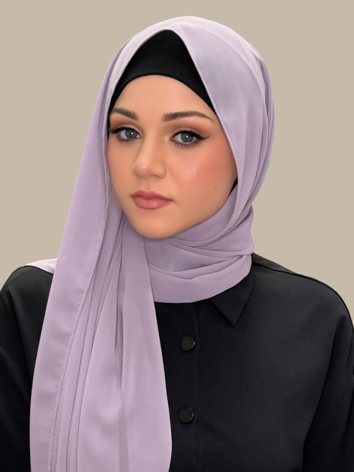 Luxury Chiffon Hijab-Viola