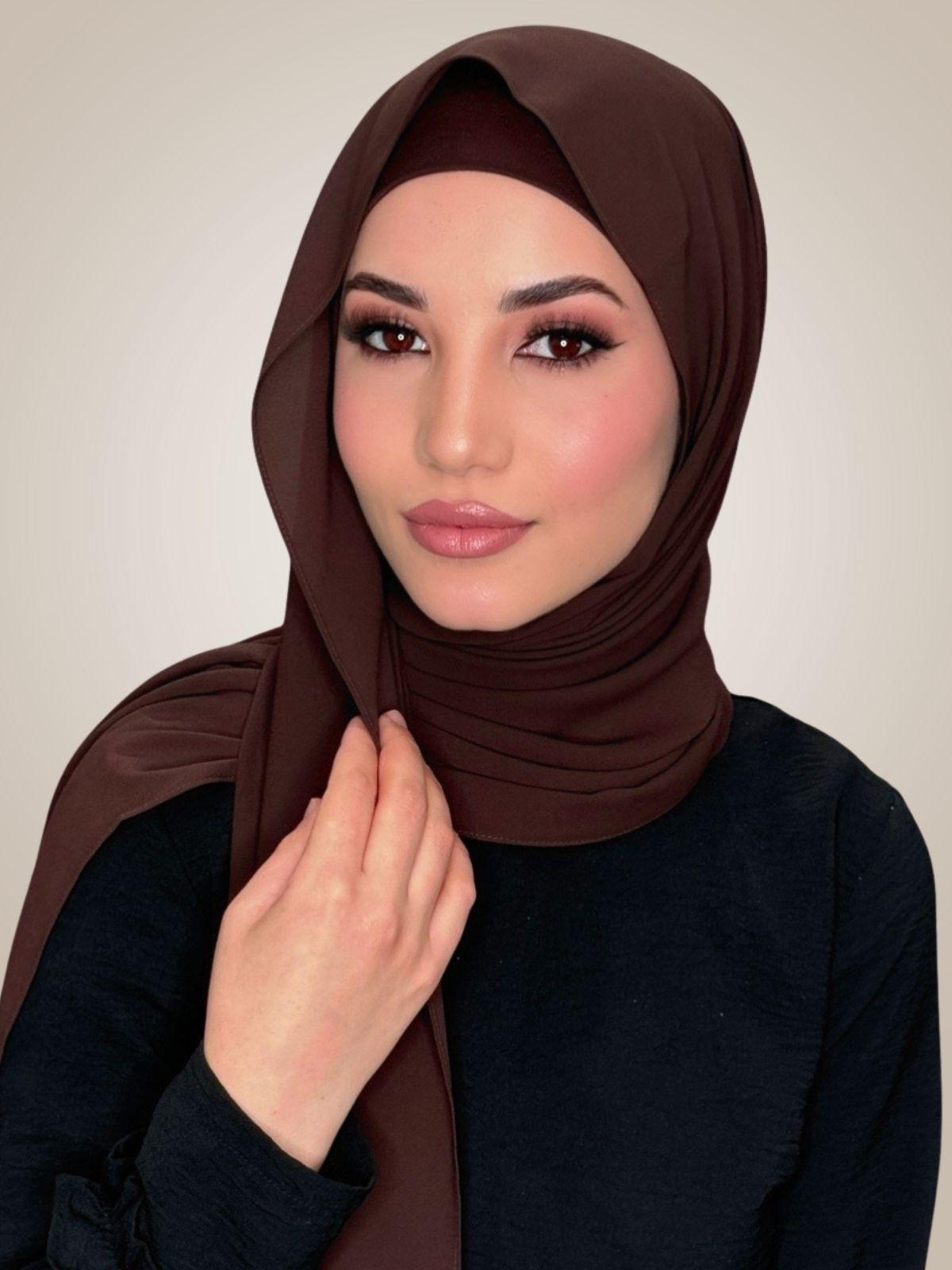 Matching Chiffon Hijab Set-Umber