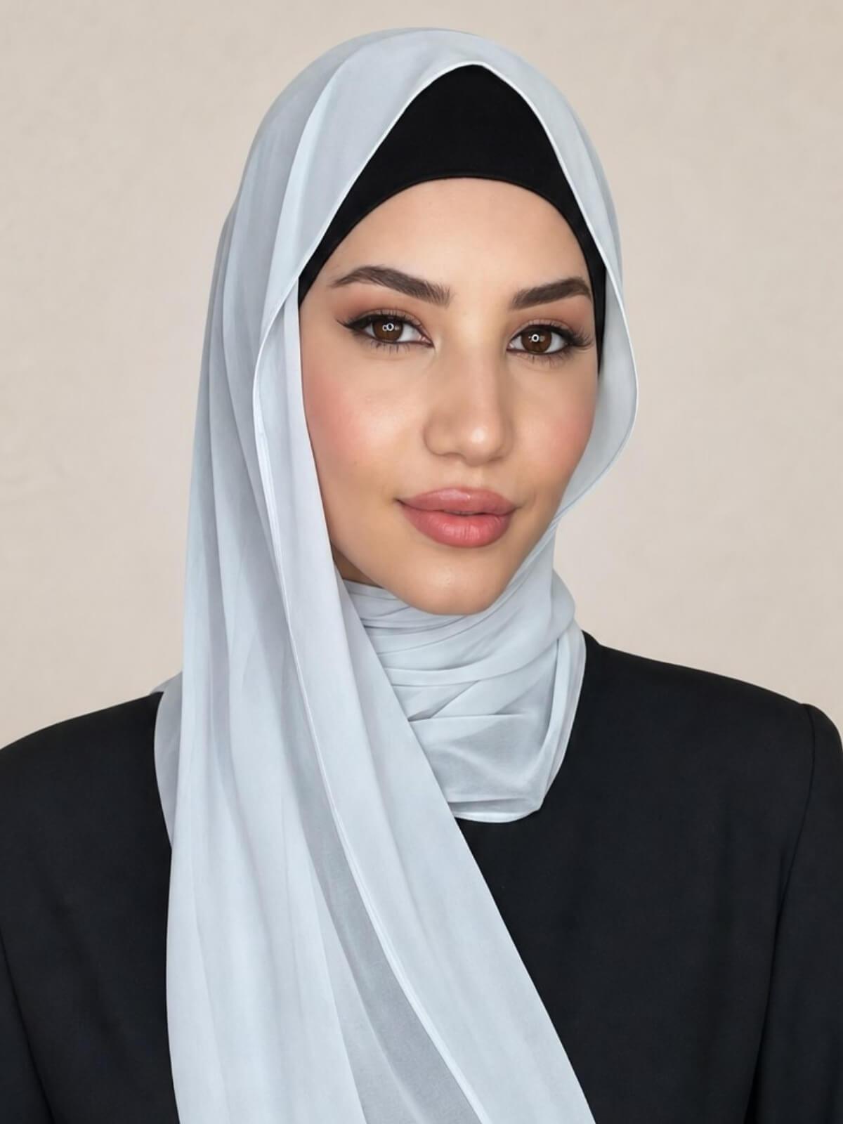Luxury Chiffon Hijab-Cloud Grey