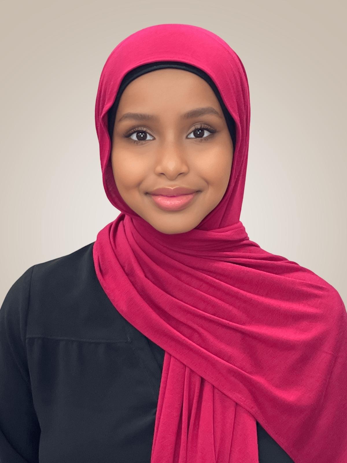Classic Jersey Hijab-Berry Red