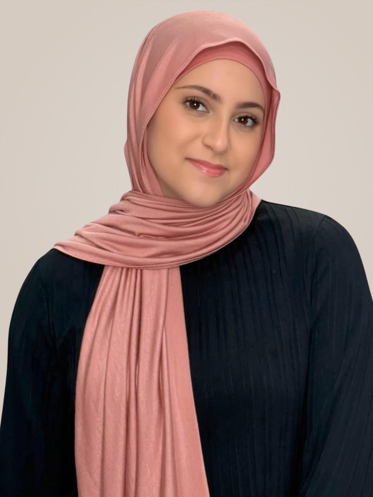 Modish Girl Premium Jersey Hijab-Wood Rose