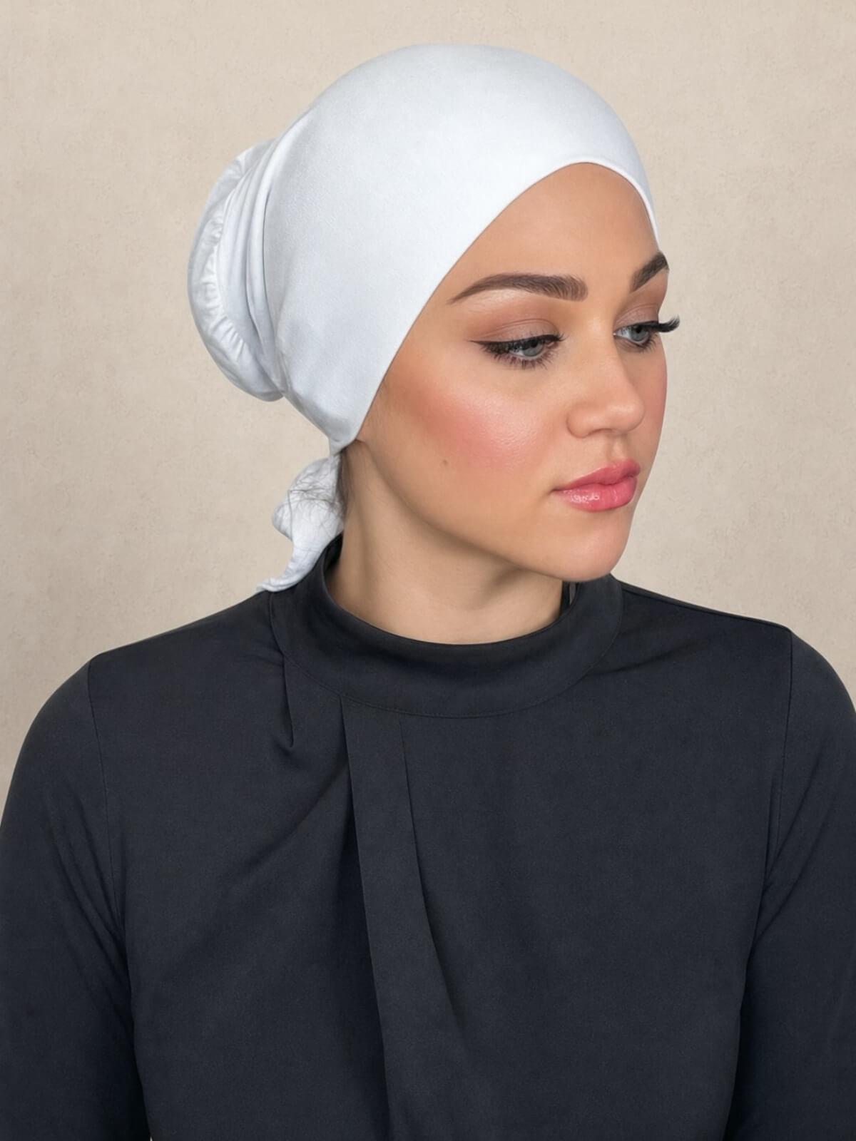Tie back underscarf-white