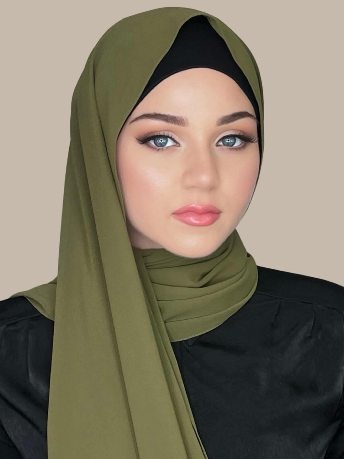 Classic Chiffon Hijab-Olive