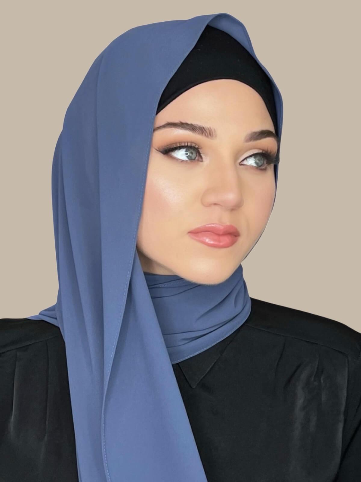 Classic Chiffon Hijab-Dodger Blue