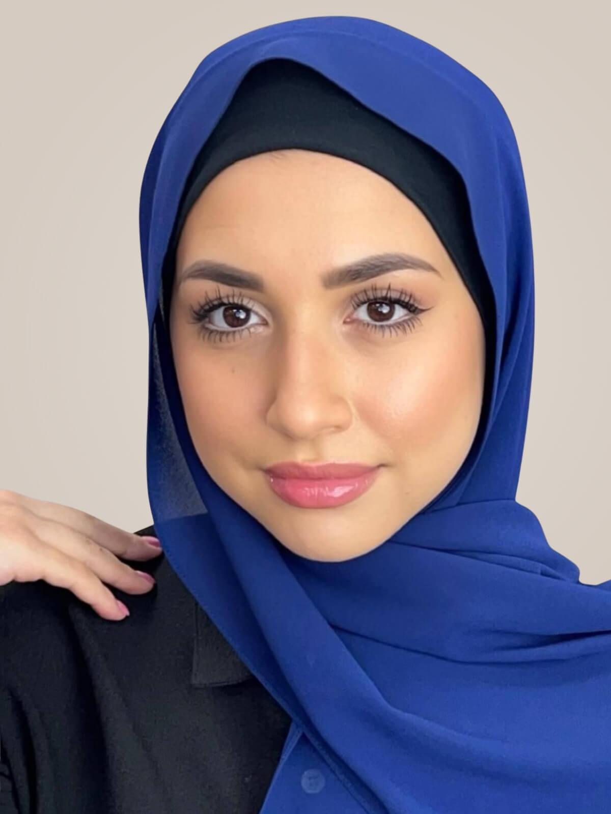 Classic Chiffon Hijab-Electric Blue