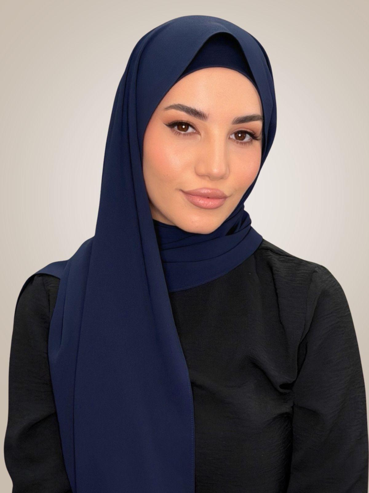 Matching Chiffon Hijab Set-Dark Slate