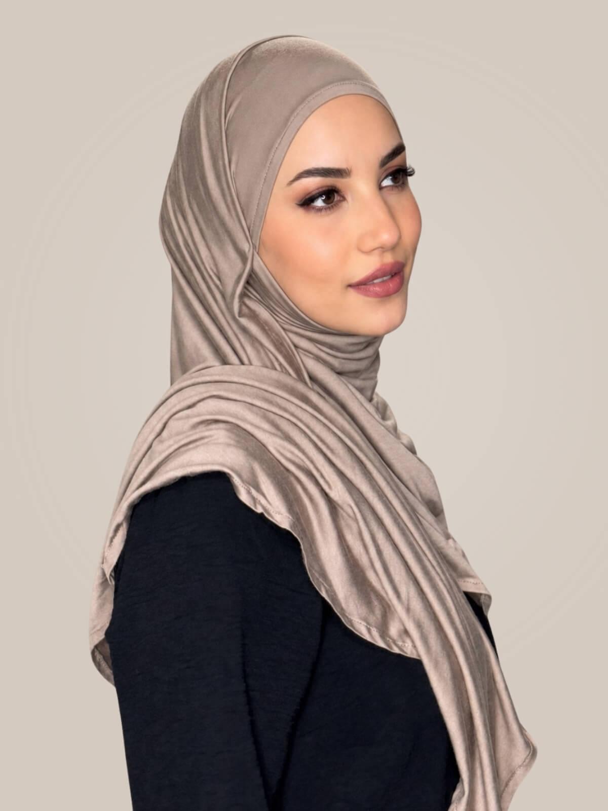 Pre-Sewn Jersey Hijab-Desert