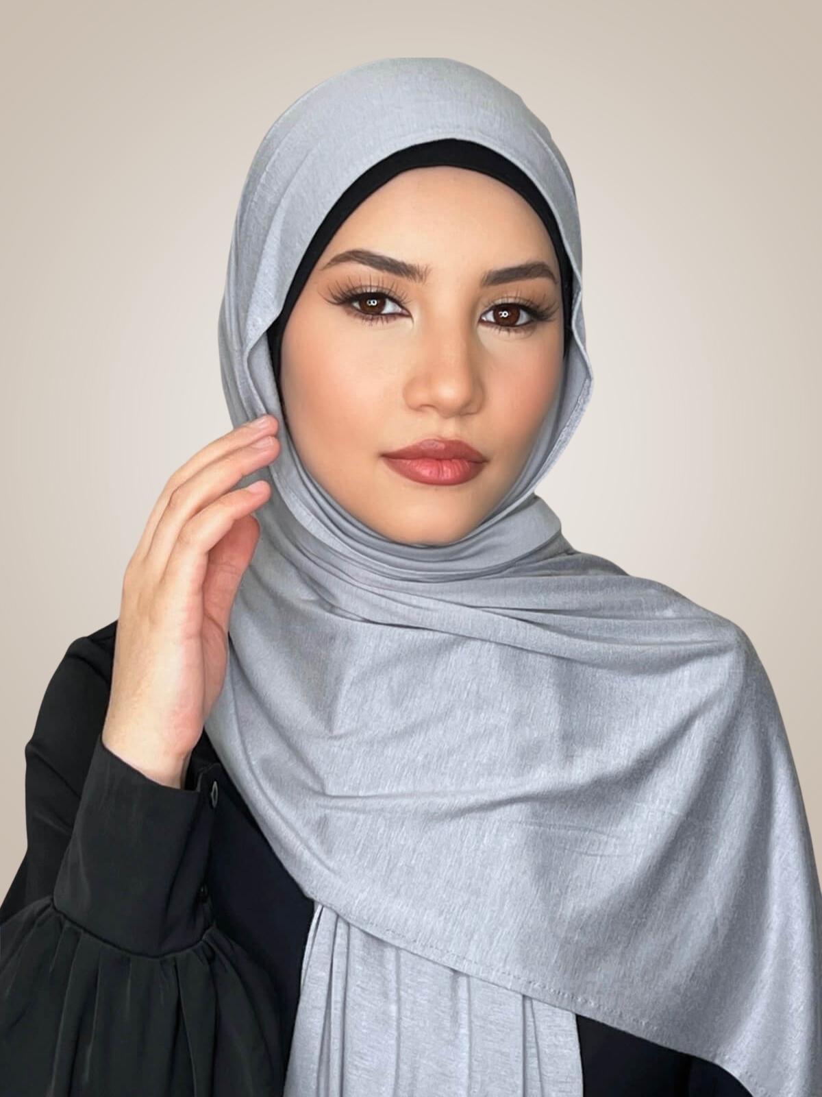 Classic Jersey Hijab-Steel Grey