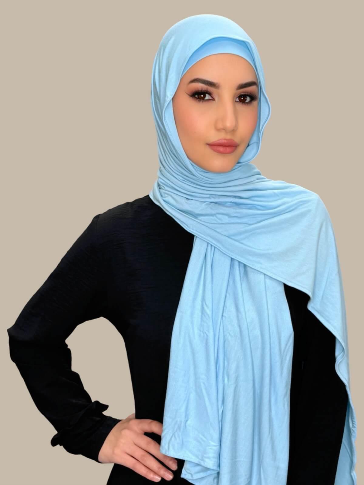 Premium Jersey Hijab-Baby Blue