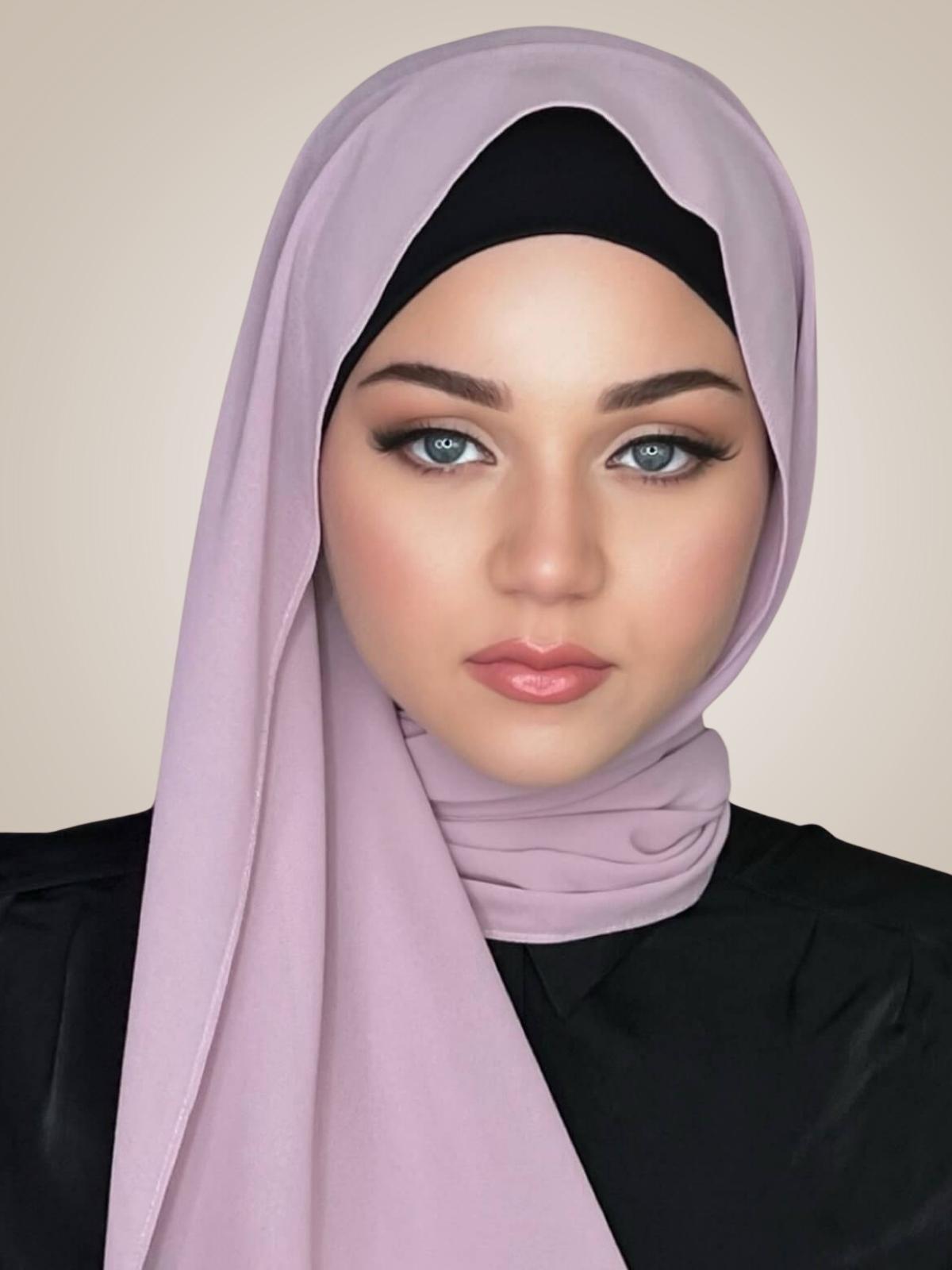 Classic Chiffon Hijab-Khaki Rose