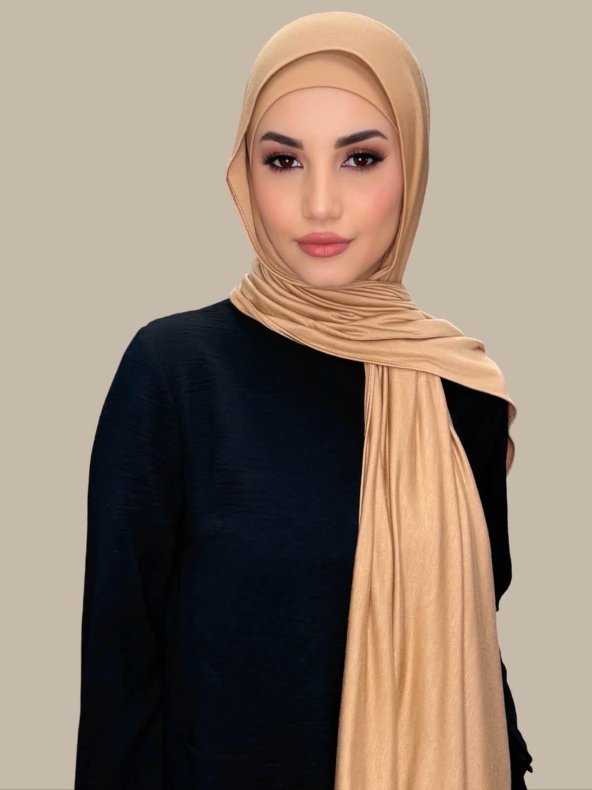 Premium Jersey Hijab-Honey