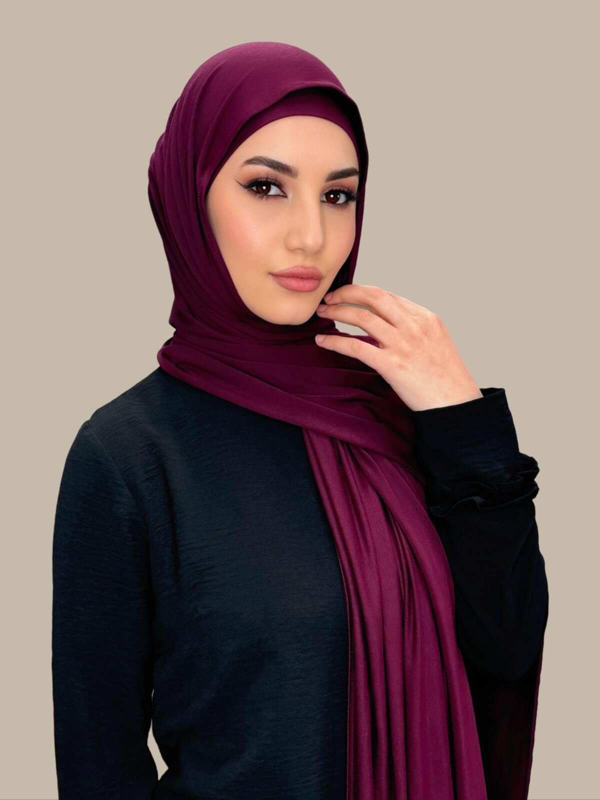 Premium Jersey hijab-Wine