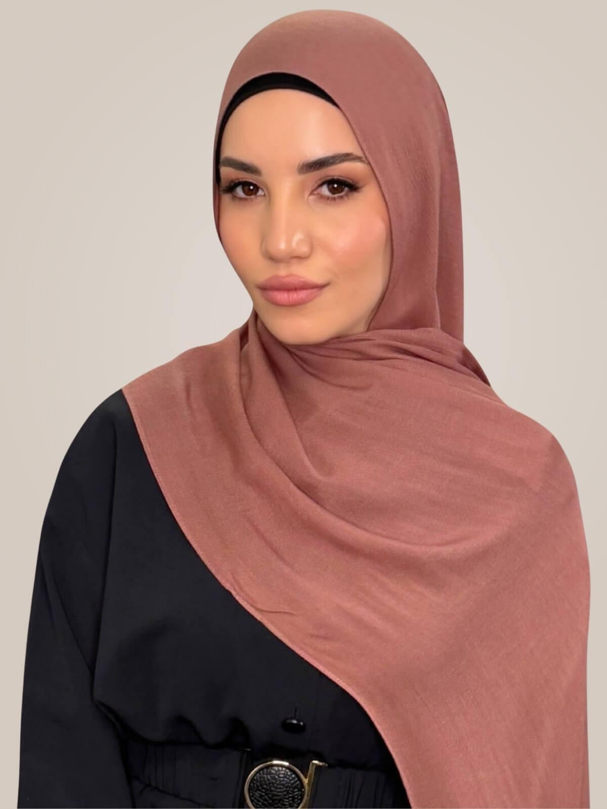 Cotton Modal Hijab-Desert Rose