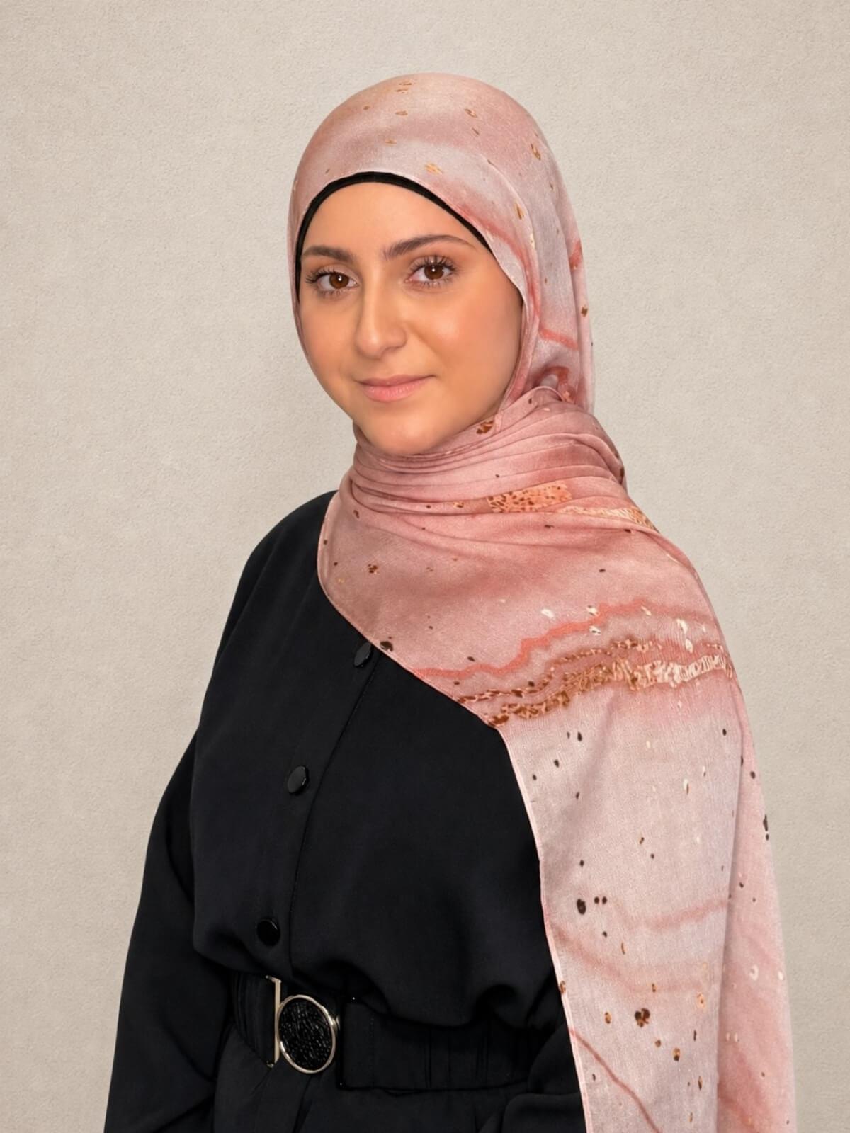 Modish Girl Print Modal Hijab-Malibu Dusk