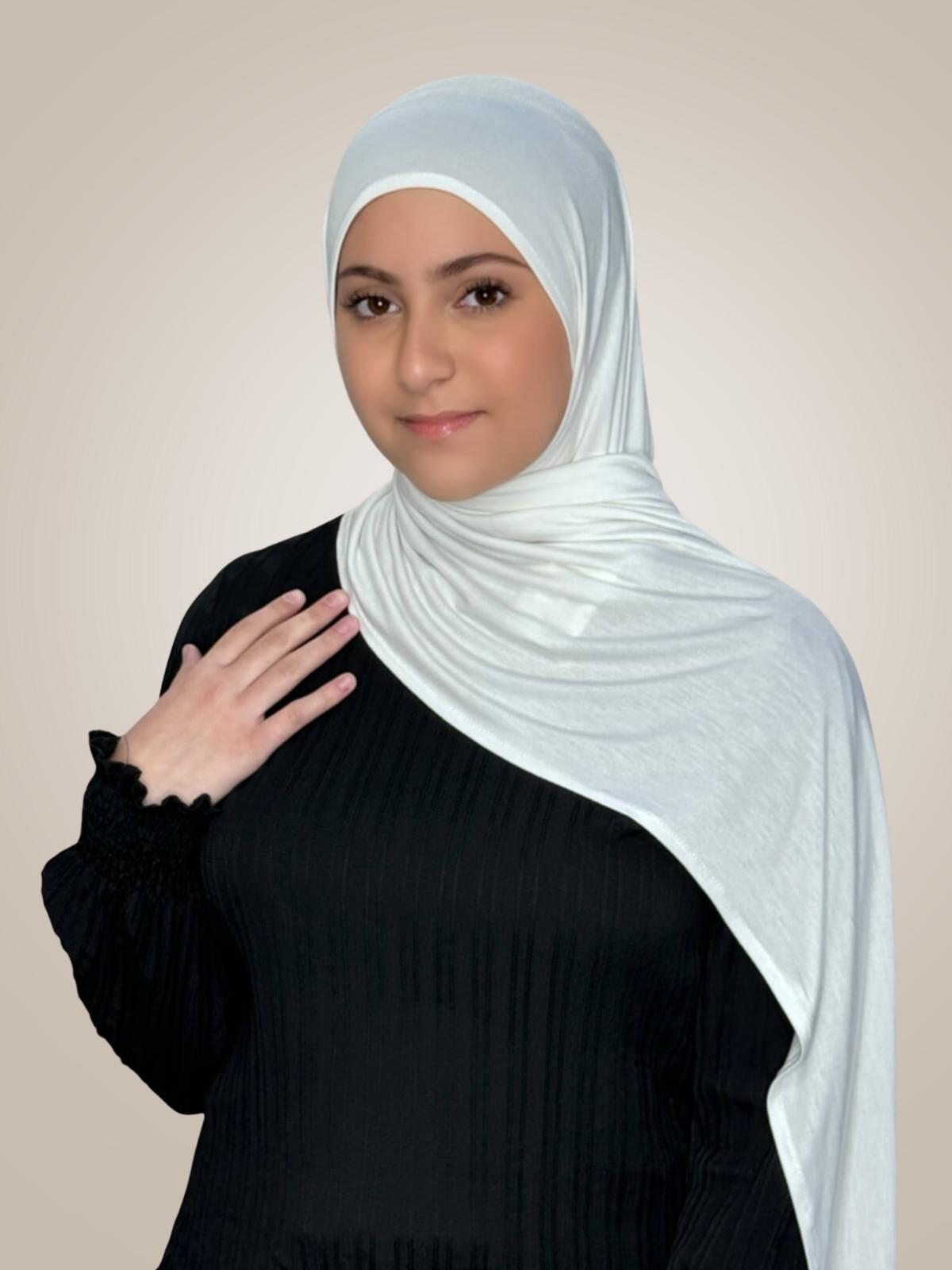 Modish Girl Pre-Sewn Jersey Hijab-Off White