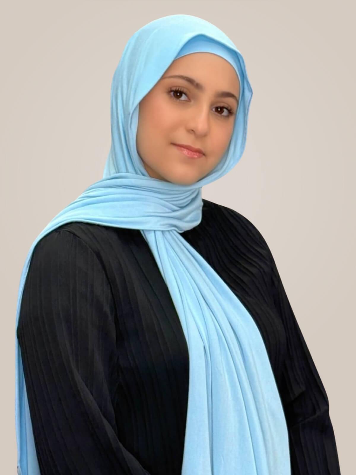 Modish Girl Premium Jersey Hijab-Baby Blue