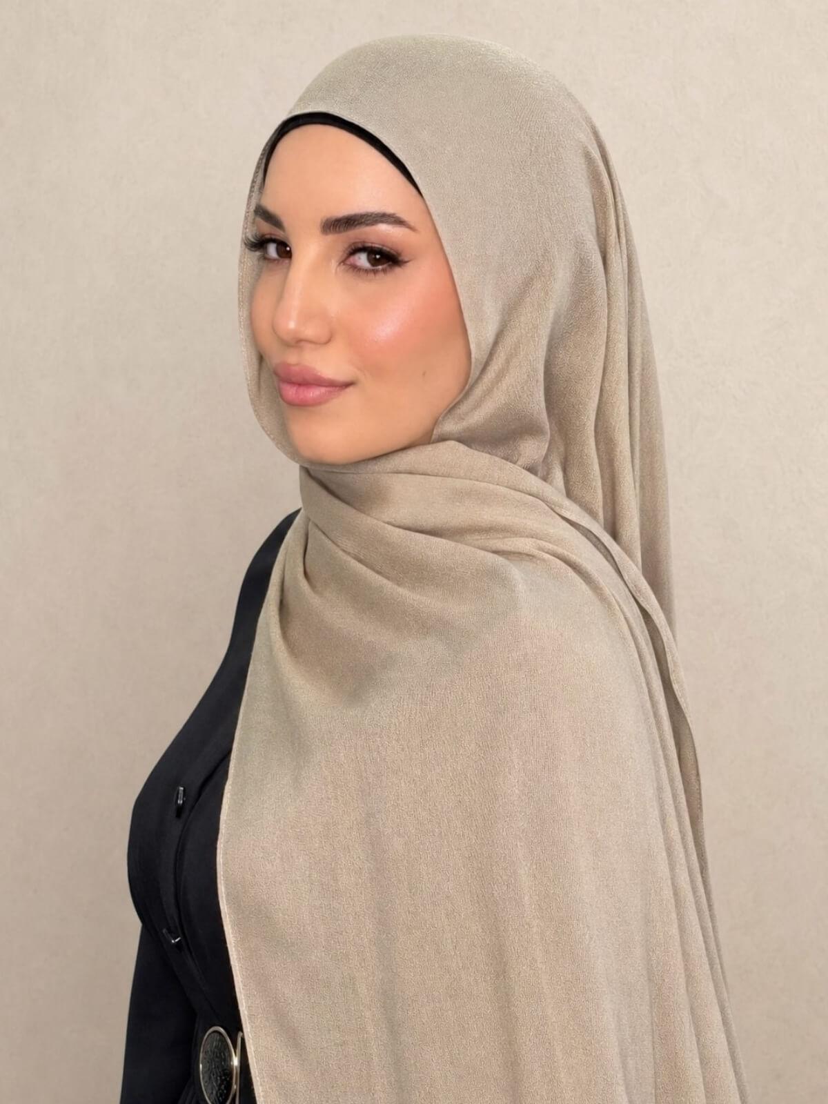 Cotton Modal Hijab-Wheat