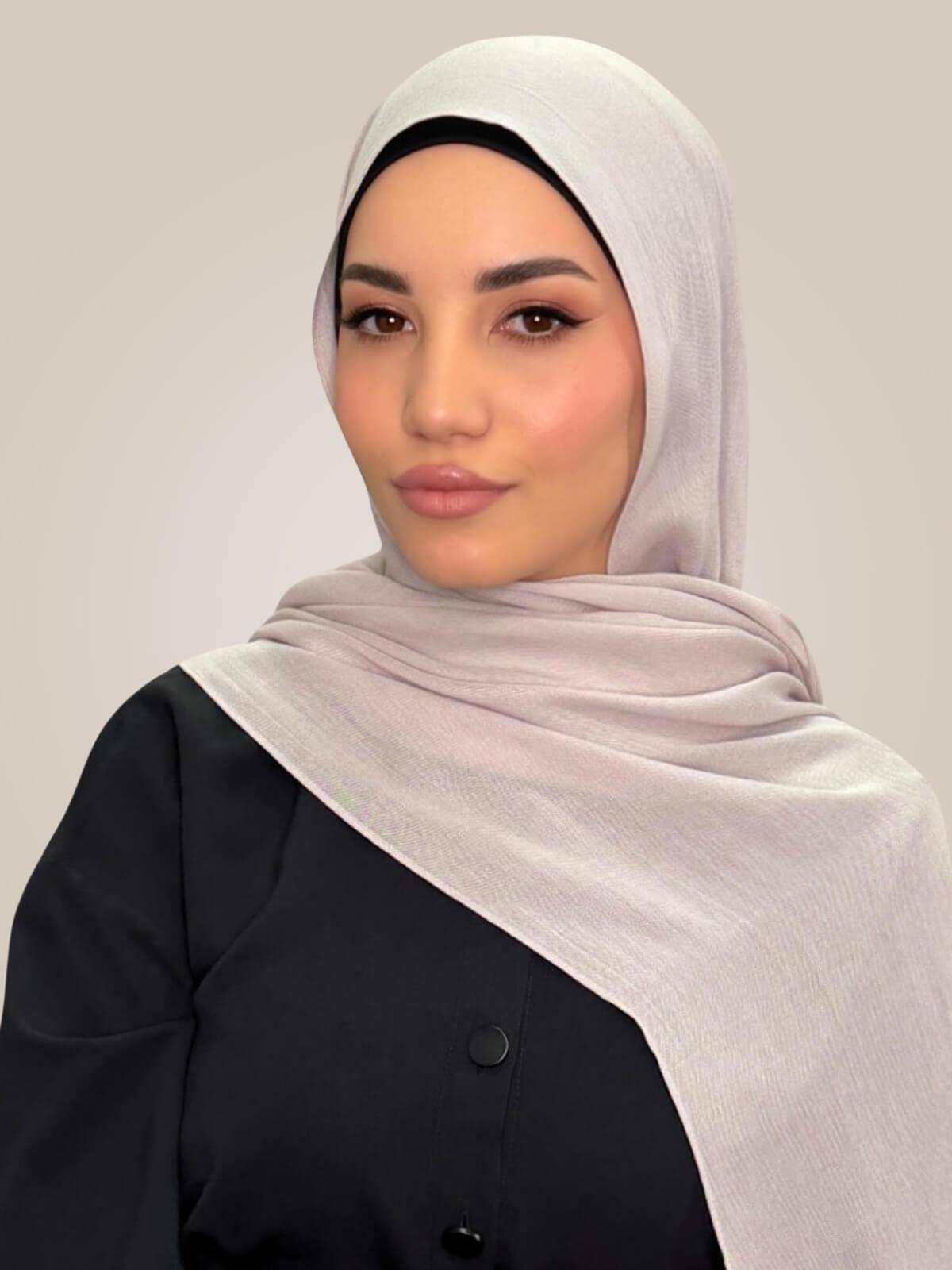 Cotton Modal Hijab-Misty Mink