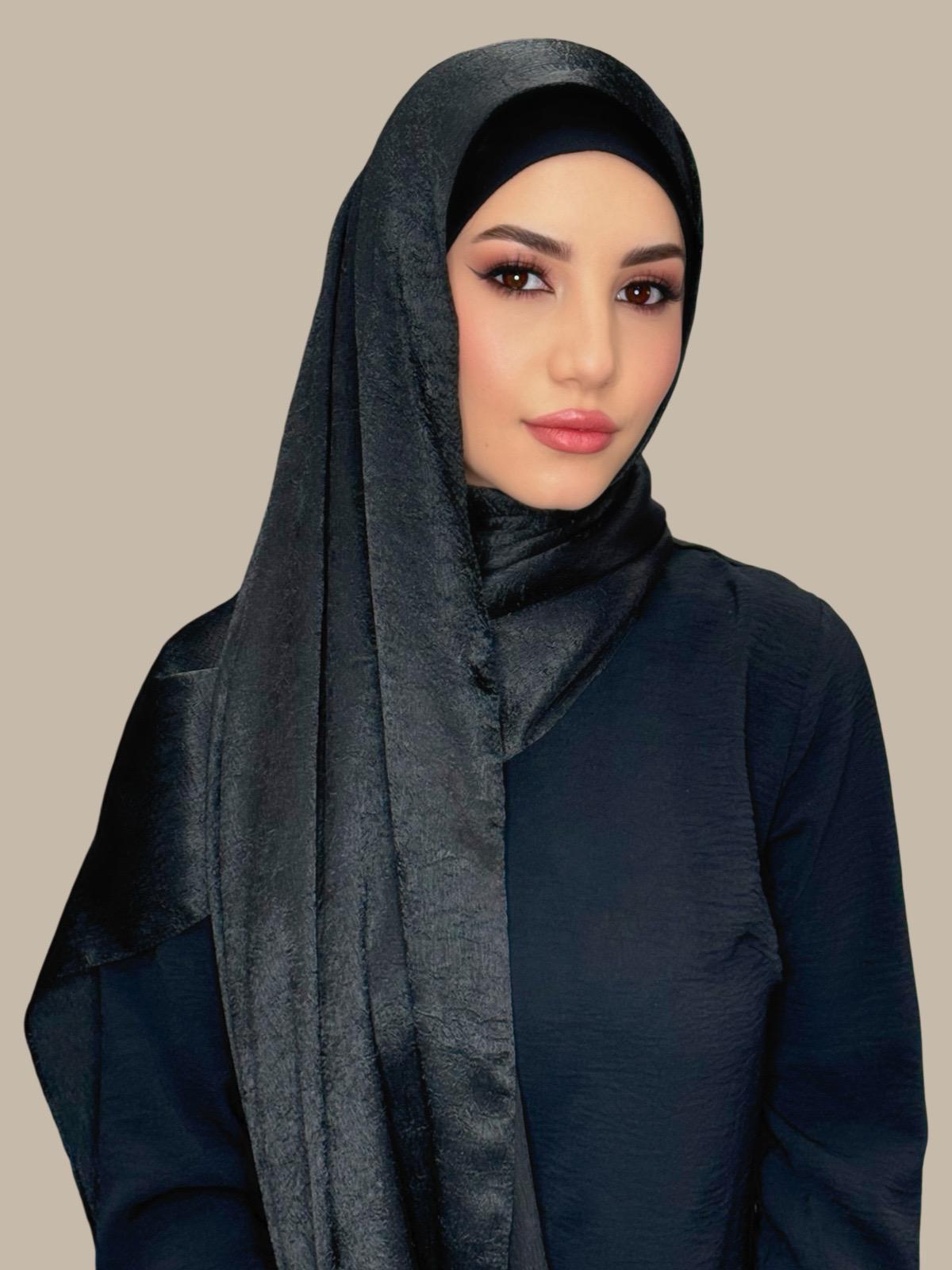 Classic Satin Hijab-Black