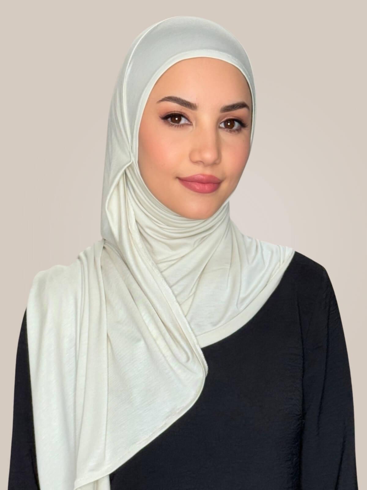 Pre-Sewn Jersey Hijab-Ivory